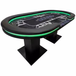 Particularités du produit: Table de poker Dimensions (L x l x H) : 213 x 106 x 78 cm Peut accueillir jusqu'à 9 personnes écla ...