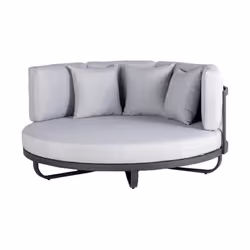Particularités du produit: Dimensions (Ø x H) : 170 x 66,5 cm Matériau de la chaise longue : aluminium et polyester Couleur : ...