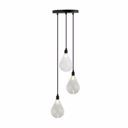 Suspension en verre HOME DELUXE CELIA – Transparent – 3 lampes