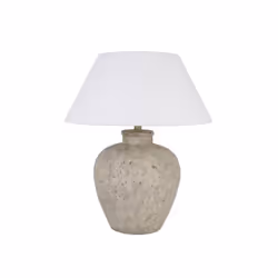 Lampe de table HOME DELUXE LENE – Pierre – Couleur: Blanc