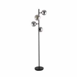 Lampe sur pied HOME DELUXE VIOLA – Verre – Couleur: Gris fumé