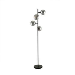 Lampe sur pied HOME DELUXE VIOLA – Verre – Couleur: Gris fumé