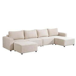 Canapé-lit modulable HOME DELUXE ORLENA - Beige 380x168 cm