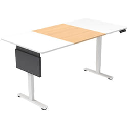 Bureau elmo réglable en hauteur - blanc, 160x80 cm