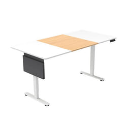 Bureau réglable HOME DELUXE ELMO – Incl. Support pour PC – Couleur: Blanc/Bois – Taille: 160 x 80 cm