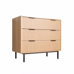Particularités du produit: Dimensions (L x P x H) : 90 x 42 x 80 cm Aspect moderne en naturel/noir Option de rangement élégan ...