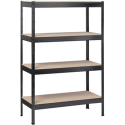 Schulte Regalwelt - SCHULTE Regalwelt Rayonnage pour charges lourdes avec 4 étagères en bois, capacité de charge par niveau env. 90 kg, 180x100x35 cm