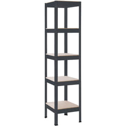 Schulte Regalwelt - SCHULTE Regalwelt Rayonnage pour charges lourdes avec 5 étagères en bois, capacité de charge par niveau env. 90 kg, 180x40x40 cm