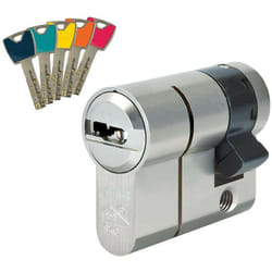 Abus - Demi-cylindre P12RPS 30x10mm alu avec 5 clés couleurs réversibles