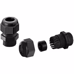 traits Presse-étoupe métrique polymide M32x1,5 noir simil. RAL 9005Diamètre du câble : 15-21 mmIndice de protection IP68 (5 b ...