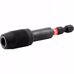 Description générale Le porte-embout blocable Milwaukee de 76 mm est conçu pour accueillir les embouts de vissage 1/4 de la g ...