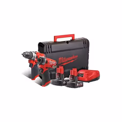 Description générale Le pack d'outils sans fil Milwaukee M12 FPP2A-602X comprend une perceuse à percussion M12 FPD et une vis ...
