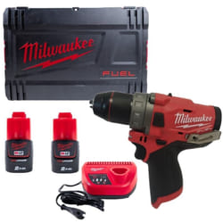 Milwaukee - M12FDD-202X Perceuse à percussion - 2 x Batteries 2.0 Ah 12V + 1 Chargeur + HDBox - 4933459816