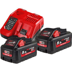 Milwaukee - Pack hnrg : Chargeur rapide M12-18 fc, 2 Batteries M18 5.5Ah, 1 Batterie M12 3.0Ah