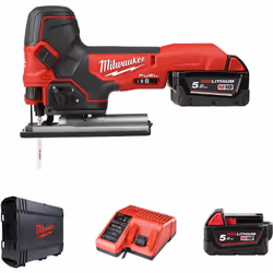 Description générale La scie sauteuse sans fil Milwaukee M18 FBJS-502X est équipée d'un moteur POWERSTATE™ sans charbons, off ...