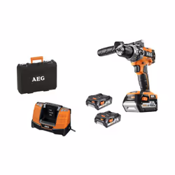Présentation : Perceuse compacte brushless AEG 18 V - 3 batteries - chargeur BSB18C2BLLI-X03C , avec 3 modes indépendants (pe ...