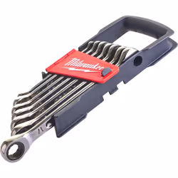 Le jeu de 7 clés mixtes métriques à cliquet Maxbite de Milwaukee offre une prise en main ergonomique et une durabilité except ...
