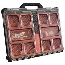 Description du produit Milwaukee 4932471064 ORGANISEUR PACKOUT - slim - 22 compartiments Milwaukee Organizer Slim Issu du sys ...