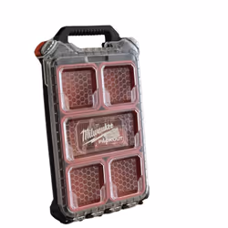 Description générale Le Milwaukee PACKOUT Compact Slim Organizer est un système de rangement polyvalent conçu pour le système ...