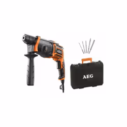 Présentation : Pack AEG Perforateur SDSPLUS 24mm - 800W - KH 24 IE KIT - Set trois forets et deux burins offerts , Pack compr ...