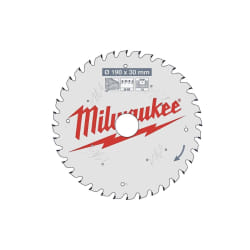 Lame de scie circulaire MILWAUKEE Bois - Ø 190 x 30 x 1.6 x 36 dents - 4932471301
