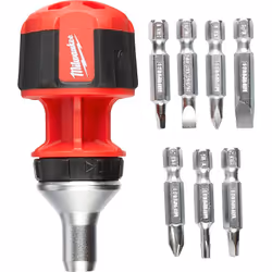 Description générale Le tournevis compact à cliquet 8 en 1 Milwaukee 4932471868 est un outil ergonomique et polyvalent, conçu ...