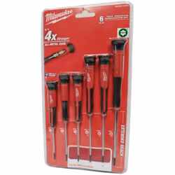 Description Milwaukee 4932471870 Set de 6 Tournevis précision Torx Les arbres chromés prolongent la durée de vie des outils e ...