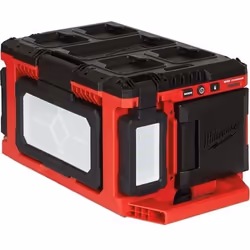 • Trois têtes d'éclairage orientables • Alimentation électrique : secteur 230 V ou batteries 18 V Milwaukee • Flux lumineux ( ...