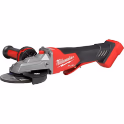 Meuleuse sans fil Milwaukee 125mm à tête plate atteignant des angles jusqu'à 42°. Puissance comparable à une meuleuse filaire ...