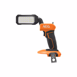 Présentation : Lampe d'inspection led AEG 18V - tête pivotante - 800 lumens - sans batterie ni chargeur , pour travailler plu ...