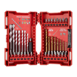Milwaukee - coffret embouts + foret choc metal multi materiaux et embouts - 39 pieces