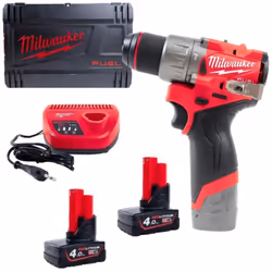 CARACTÉRISTIQUES Milwaukee M12 FPD2-402X Perceuse-visseuse à percussion sans fil 12V 135 Nm Conception extrêmement compacte d ...
