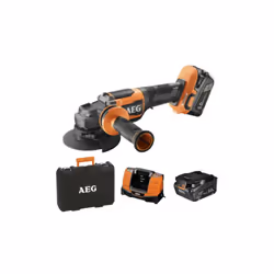 Présentation : La meuleuse AEG - BEWS18-125BLPX2-502C - 18V Brushless - 125mm - 2 batteries 5,0Ah - Chargeur est un outil qui ...
