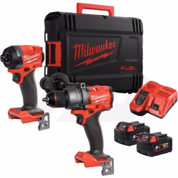 Description générale Ce pack électroportatifs Milwaukee se compose d'une perceuse à percussion M18 FUEL™ et d'une visseuse à  ...