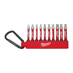 Milwaukee - Shockwave Embout de vissage Mousqueton 10 pces ( 4932480941 ) Phillips / Pozidriv / Torx