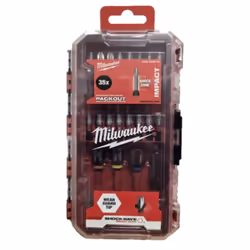Milwaukee 4932492003 Set embouts SHOCKWAVE 35 PIÈCES Embouts PH, PZ, TX en 25 et 50mm + tourne écrous + porte embout 25 mm de ...