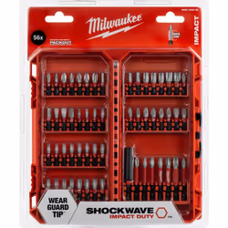 Jeu d'embouts à chocs Milwaukee 56 pièces Série : Shockwave Impact Duty Produit original de la célèbre entreprise Milwaukee ® ...