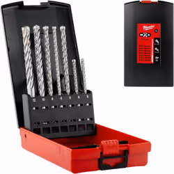 Jeu de forets pour béton armé SDS PLUS 5-12 mm 7 pcs. Milwaukee MX4 Paquet de 7 pièces. Série : MX4, 4 lames Produit original ...