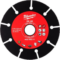 Milwaukee - Disque Carbure solide 125 mm pour meuleuse - coupe bois, plastique, placo
