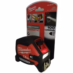 Description générale Mètre à ruban magnétique LED de 7,5 mètres, idéal pour les travaux de bricolage et de construction. Équi ...