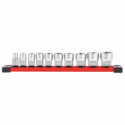 Description générale Le set de 10 douilles 6 pans 3/8' impérial de Milwaukee est conçu pour offrir une performance optimale. ...