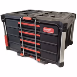 Description générale Découvrez la boîte à outils à 4 tiroirs PACKOUT MILWAUKEE 4932493189, conçue pour offrir une organisatio ...