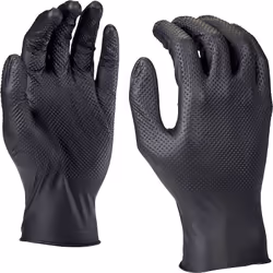 Gants nitrile jetables Milwaukee pour une résistance chimique, une texture diamant pour une adhérence optimale et compatibles ...