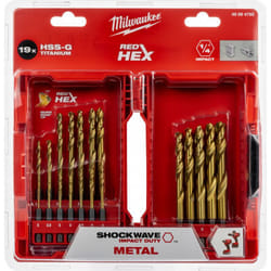 Milwaukee - Jeu de 19 forets à métaux SWave hss-g en étain