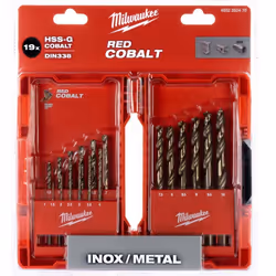 Jeu de forets au cobalt pour métal, acier inoxydable Emballage : 19 pièces. Gamme de produits : HSS-G RED COBALT Produit orig ...