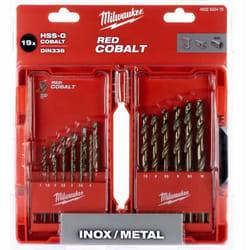 Milwaukee - Cassette de 19 forets à métaux hss-g cobalt.