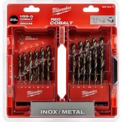 Jeu de forets au cobalt pour métal, acier inoxydable Emballage : 25 pièces. Gamme de produits : HSS-G RED COBALT Produit orig ...