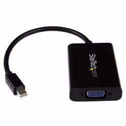 StarTech.com Adaptateur vidéo Mini DisplayPort vers VGA avec audio - M/F - 1920x1200 / 1080p - Noir, 0,184 m, 1920 x 1200 pix ...