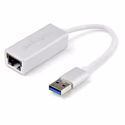StarTech.com Adaptateur réseau USB 3.0 vers Gigabit Ethernet - Argent, Avec fil, USB, Ethernet, 2000 Mbit/s, Argent