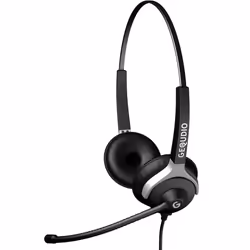 GEQUDIO WA9022, Avec fil, Bureau/Centre d'appels, 80 g, Casque, Noir